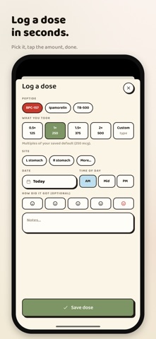 Piri: Peptide Tracker Screenshot 6 of 10