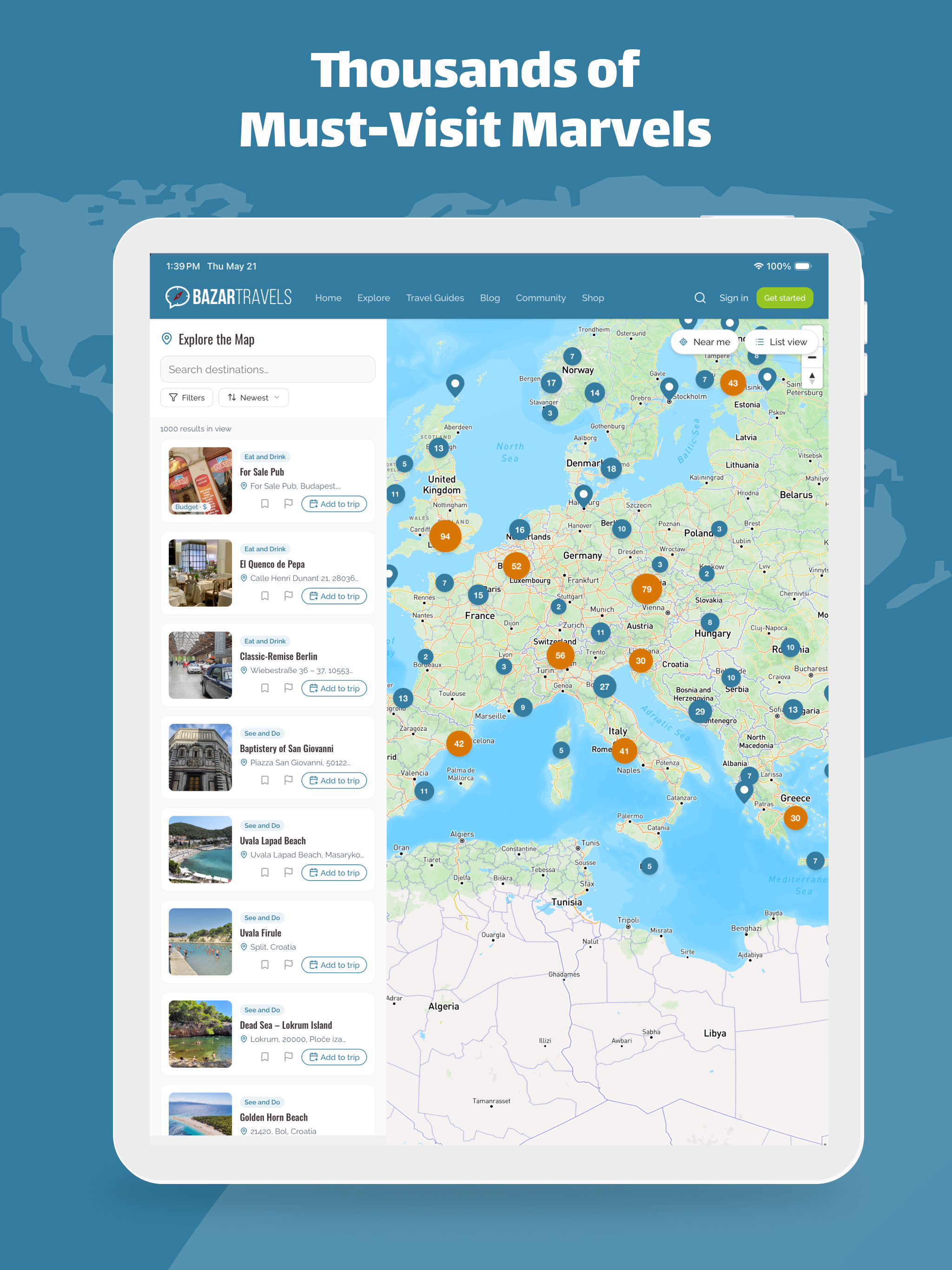 Bazar Travels: Trip Planner