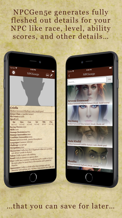 Screenshot #3 pour NPCGen5e