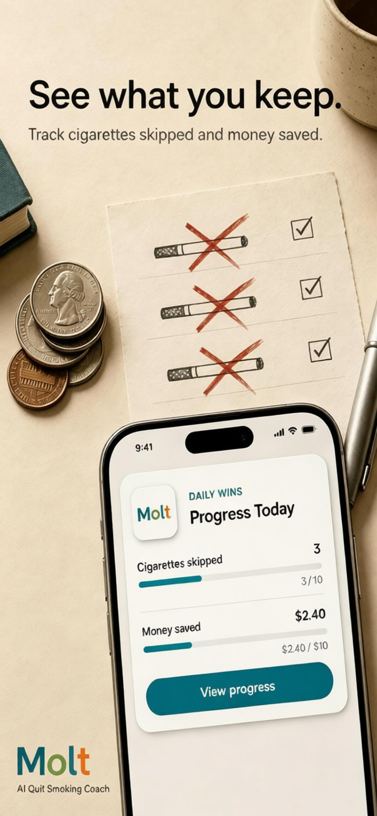 MoltAI: Quit Smoking Coach screenshot 5