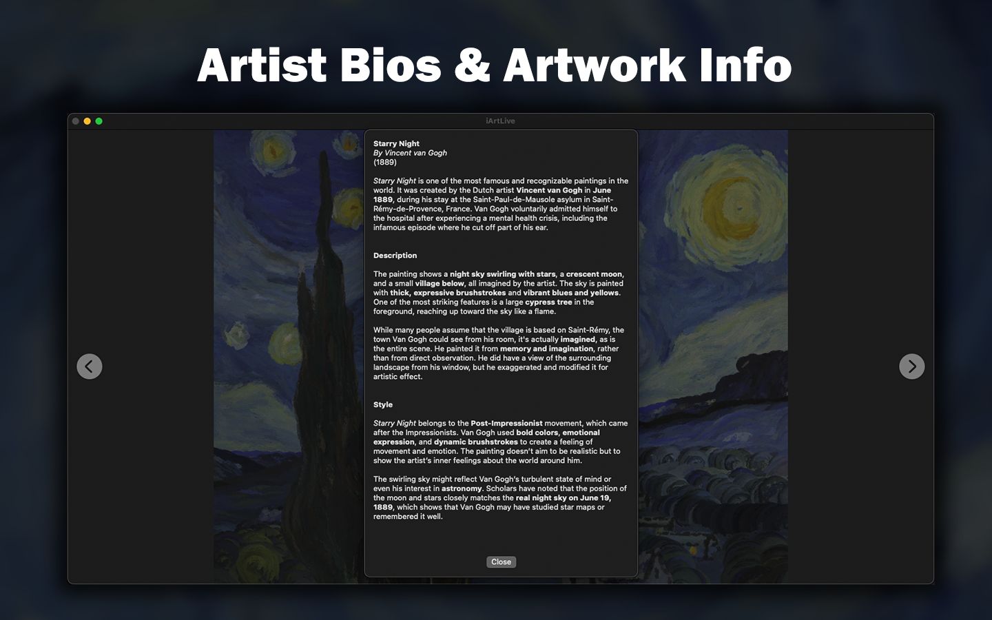 iArtLive: Van Gogh & Monet