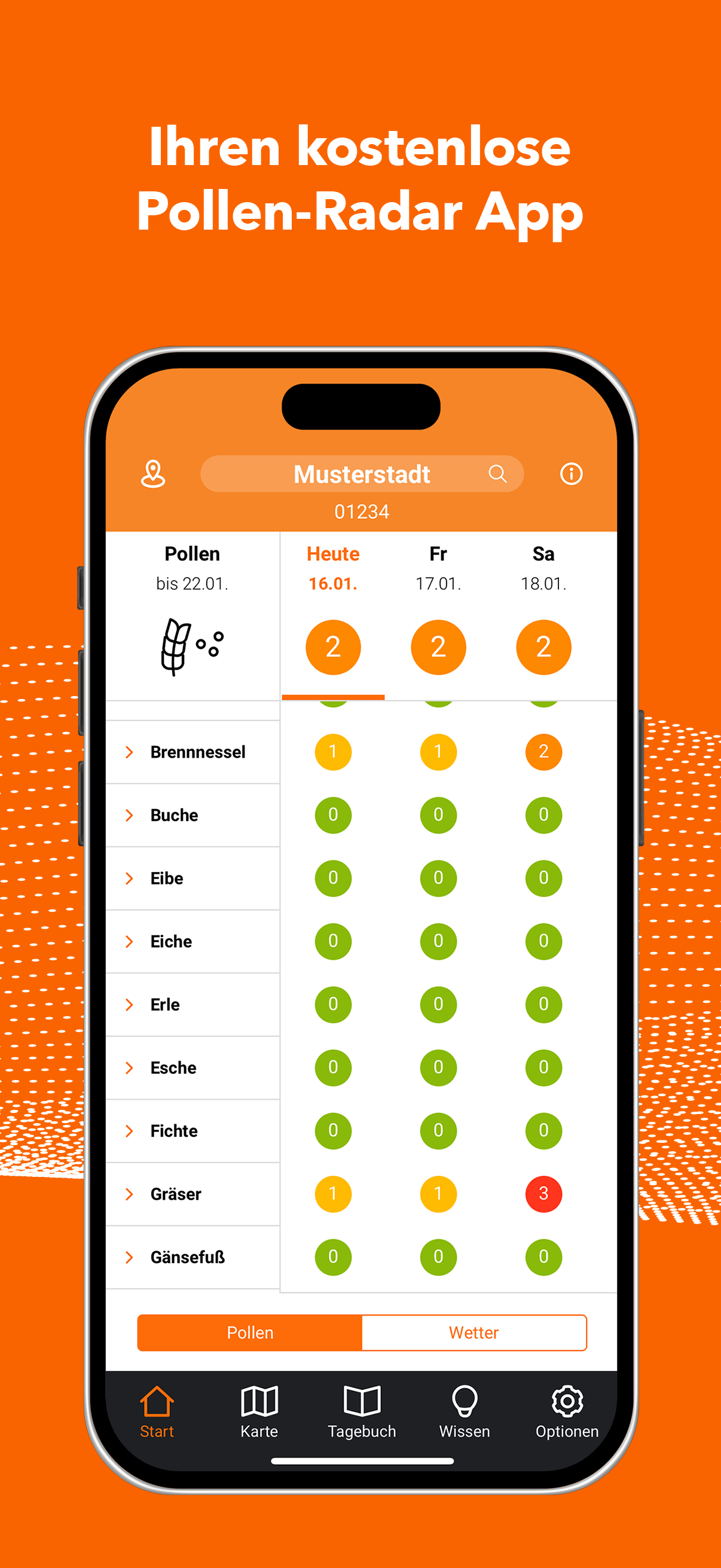 ratiopharm Pollen-Radar