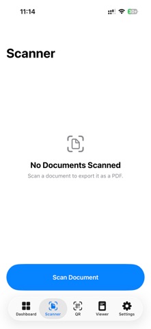 Scanza - PDF & QR Scanner iPhone screenshot