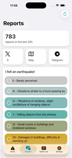 Earthquake Network iPhone-skjermbilde 3
