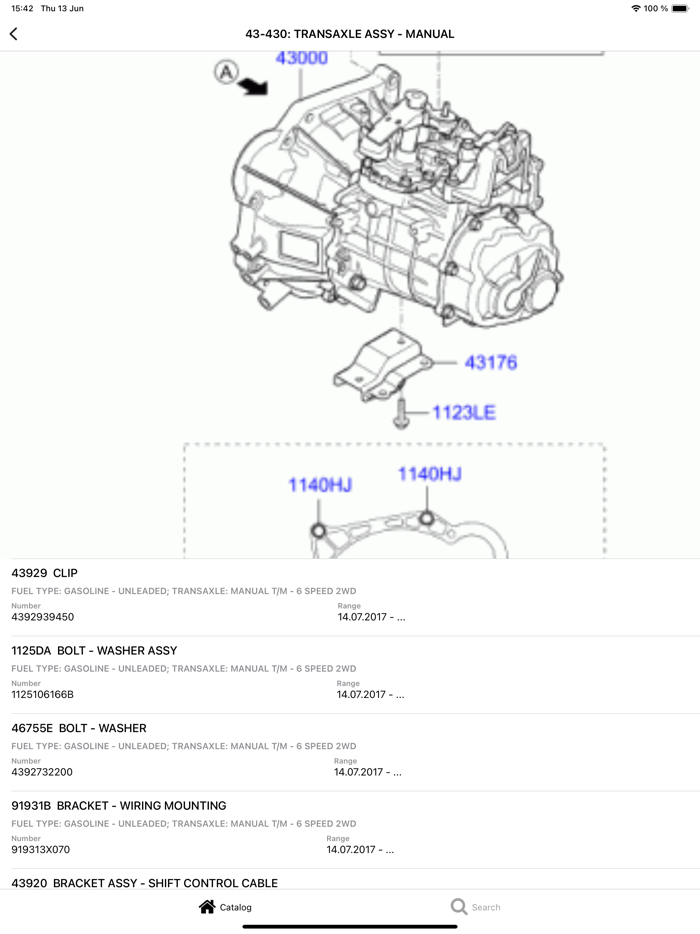 Car parts for Hyundai EPC