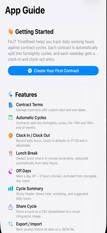XABA FAJT TimeSheet screenshot