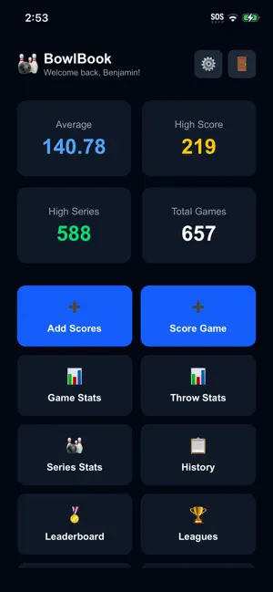 BowlBook Pro screenshot 1