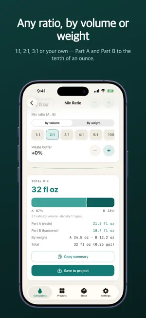 Meniscus: Resin Calculator screenshot 2