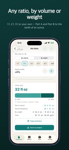 Meniscus: Resin Calculator Screenshot 2 of 9
