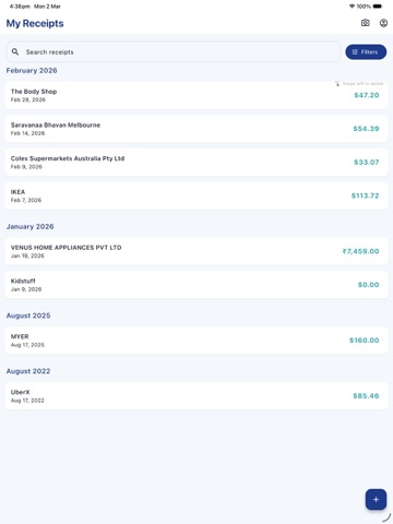 ReceiptNest: Receipt Tracker iPad screenshot