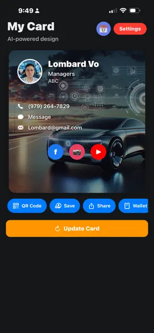AI Business Card screenshot 1