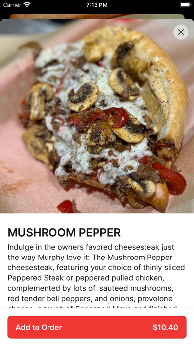 Murphy's Cafe 126 To Go iPhone screenshot 4 - Food & Drink app