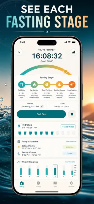 Fasting Timer & Hydration Log screenshot 3