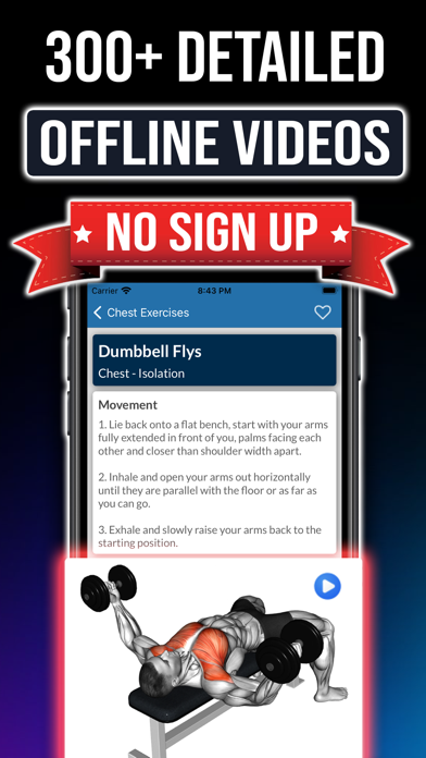 Screenshot #2 pour Gym Exercises & Workouts