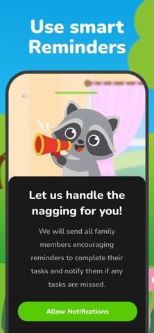 Raccoon Kids: Make Chores Fun iPhone screenshot