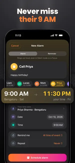 Zoney Timezone & World Clock screenshot 2