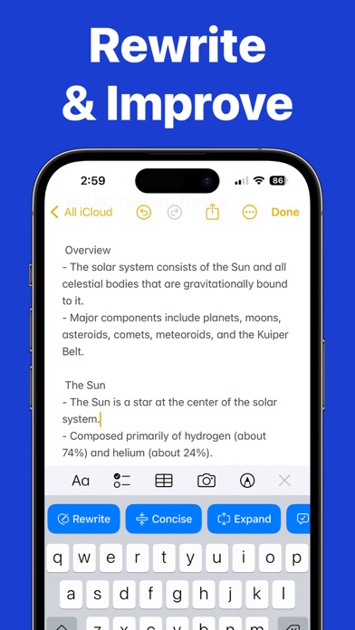 AI Writing Keyboard - KeyWhiz Screenshot