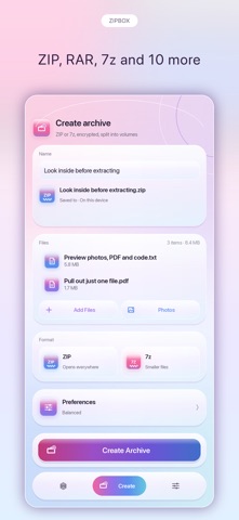 Zipbox: Unzip RAR, ZIP & 7z screenshot