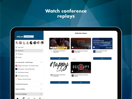 Faith Life Connect iPad screenshot 9 - Social Networking app