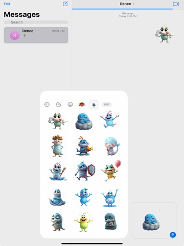 Rippling Pond Stickers iPad screenshot