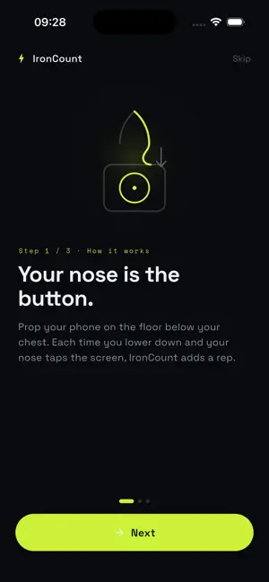 IronCount - Push-Up Counter screenshot 1