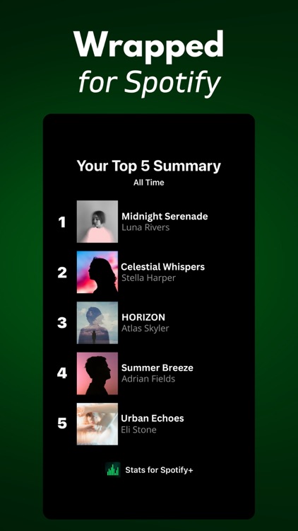 StatsApp for Spotify Stats