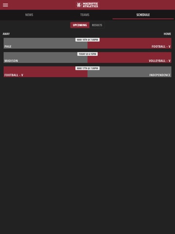 MacDuffie School Athletics iPad screenshot