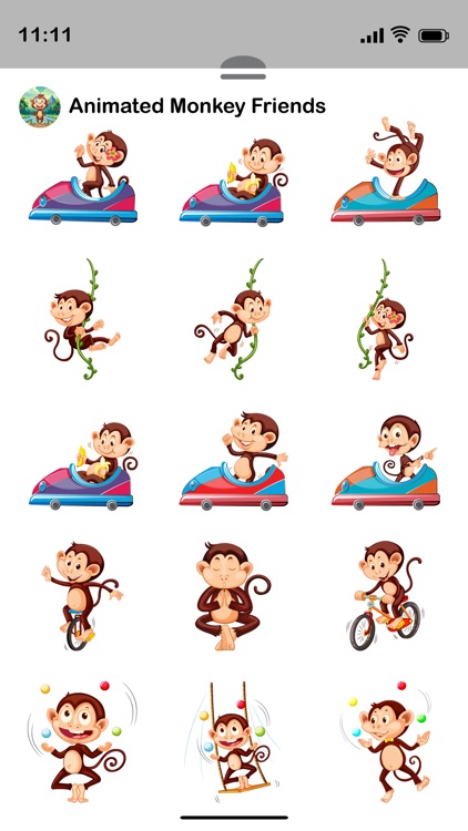 Animated Monkey Friends