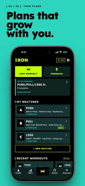 IRON: Gym Log & Lifting Diary screenshot 3