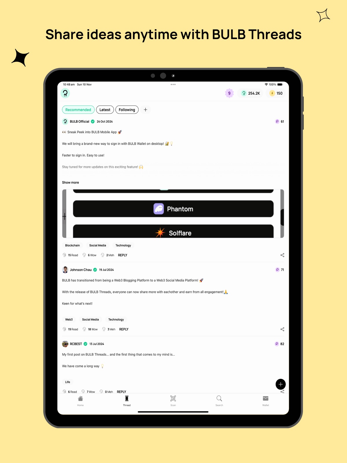 BULB: Web3 Social Media ipad screenshot 3