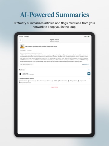 BizNotify iPad screenshot