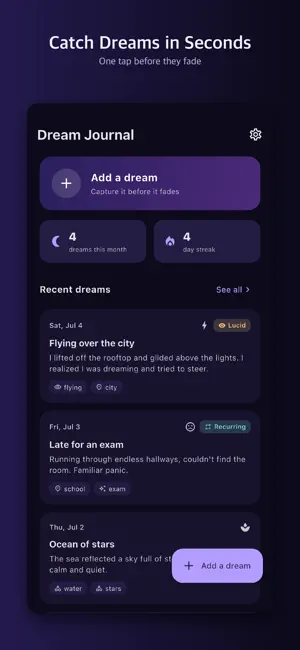 Dream Journal - Lucid Diary screenshot 1