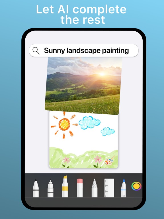Realtime drawing AI Painter iPad screenshot 2 - Graphics & Design app