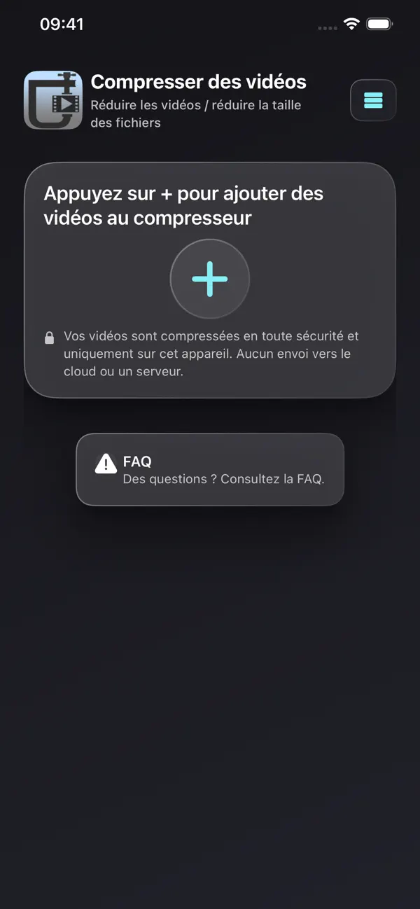 Screenshot #1 pour Compresser des vidéos