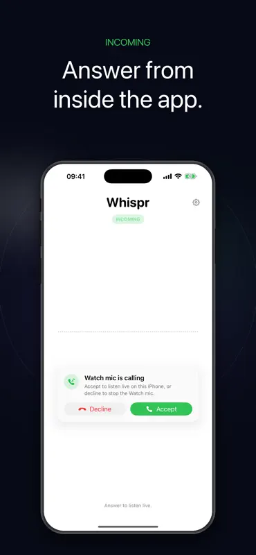 Whispr Watch Mic screenshot 1 of 4