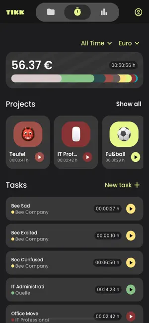 Tikk Time Tracking screenshot 2
