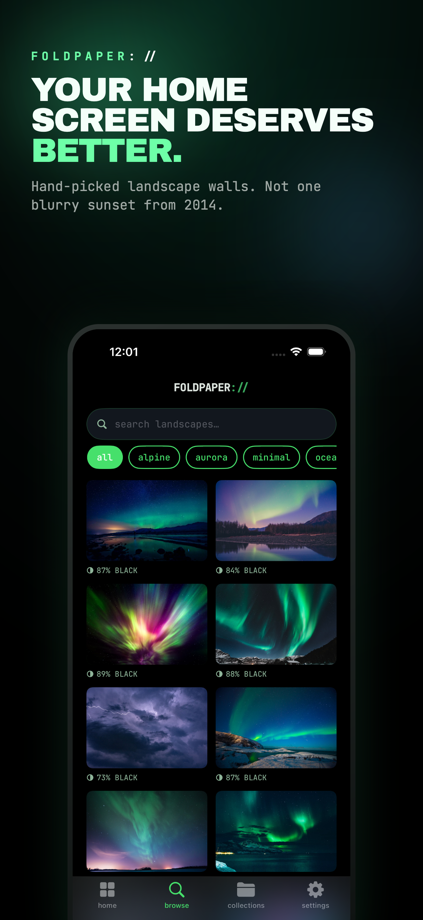 Fold ULTRA 纯黑壁纸 4K 的 App Store 截图 1