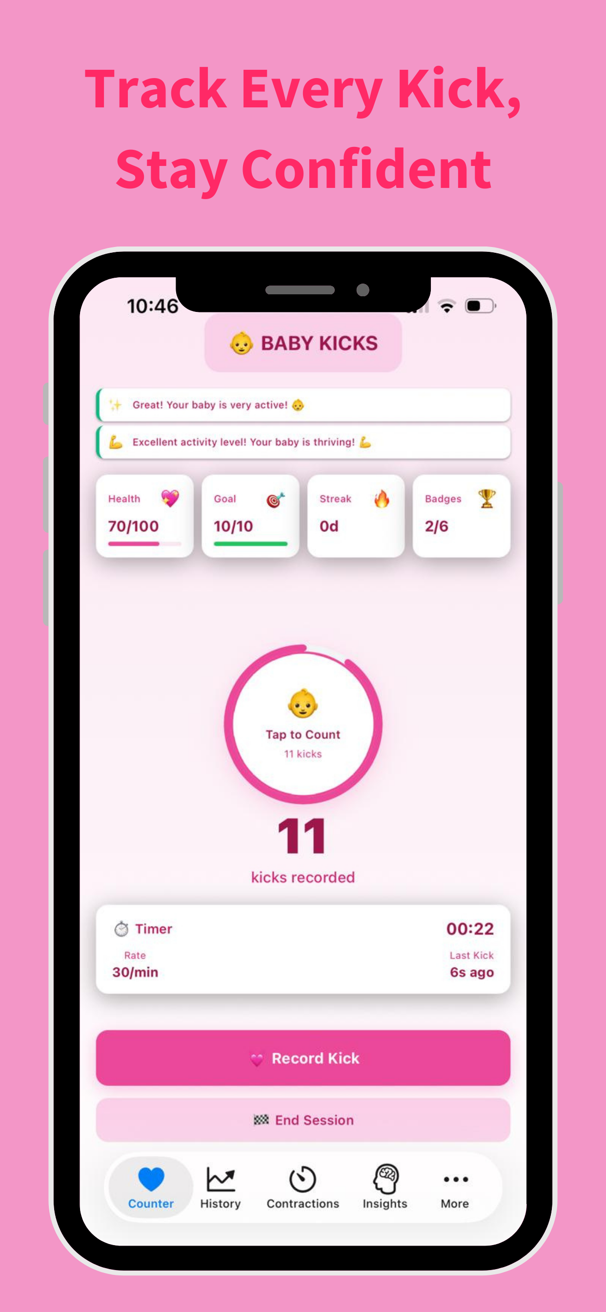 Baby Kick Counter: Tracker Log