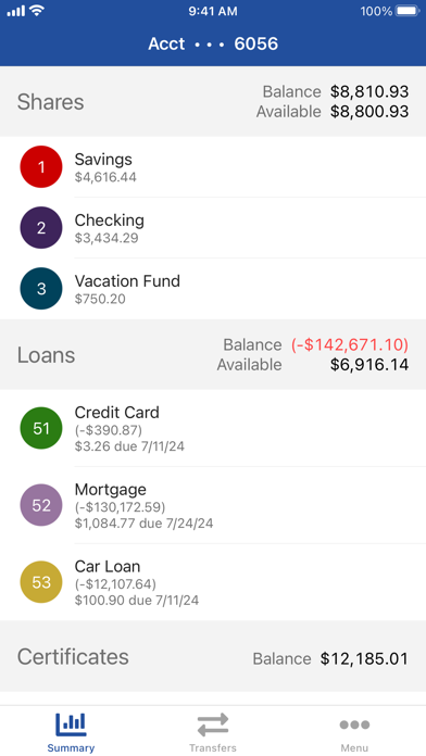 POLICE CREDIT UNION Screenshot