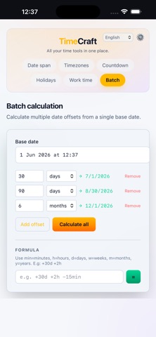 TimeCraft — Time Calculator Screenshot 4 of 8