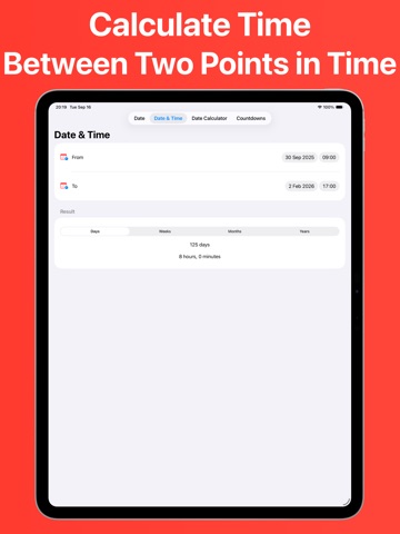 Countdown Widget Days to Event iPad screenshot