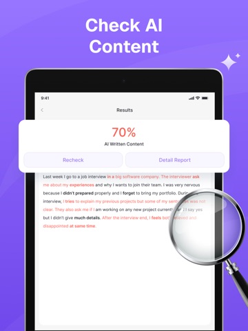 AI Text Detector & Humanizer iPad screenshot
