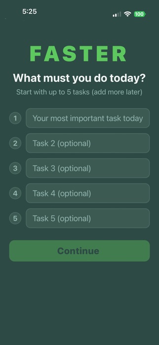 FASTER: Must Do Today Screenshot 1 of 6