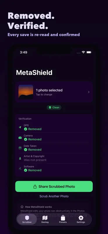 MetaShield: EXIF & GPS Eraser screenshot 2 of 5