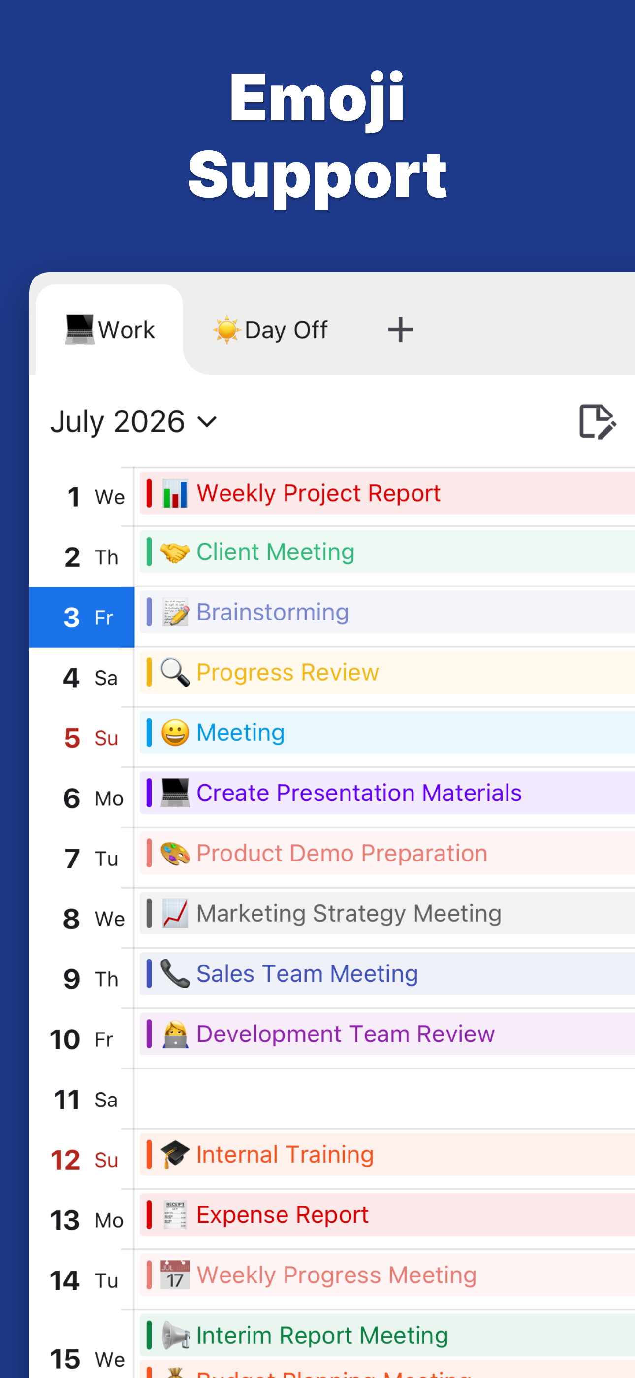 Vertical Calendar - Planner screenshot 4