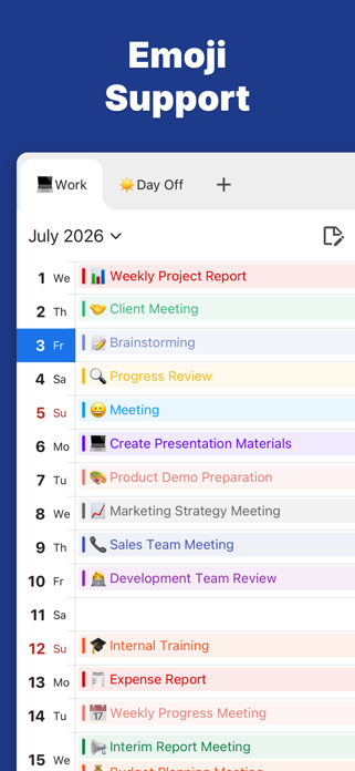 Vertical Calendar - Planner Screenshot 4 of 8