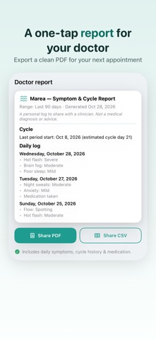 Marea: Menopause Tracker Screenshot 5 of 6