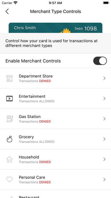 Caro Smart Card Screenshot