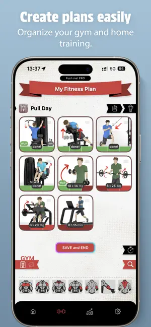 Push me! Workout Planner screenshot 2