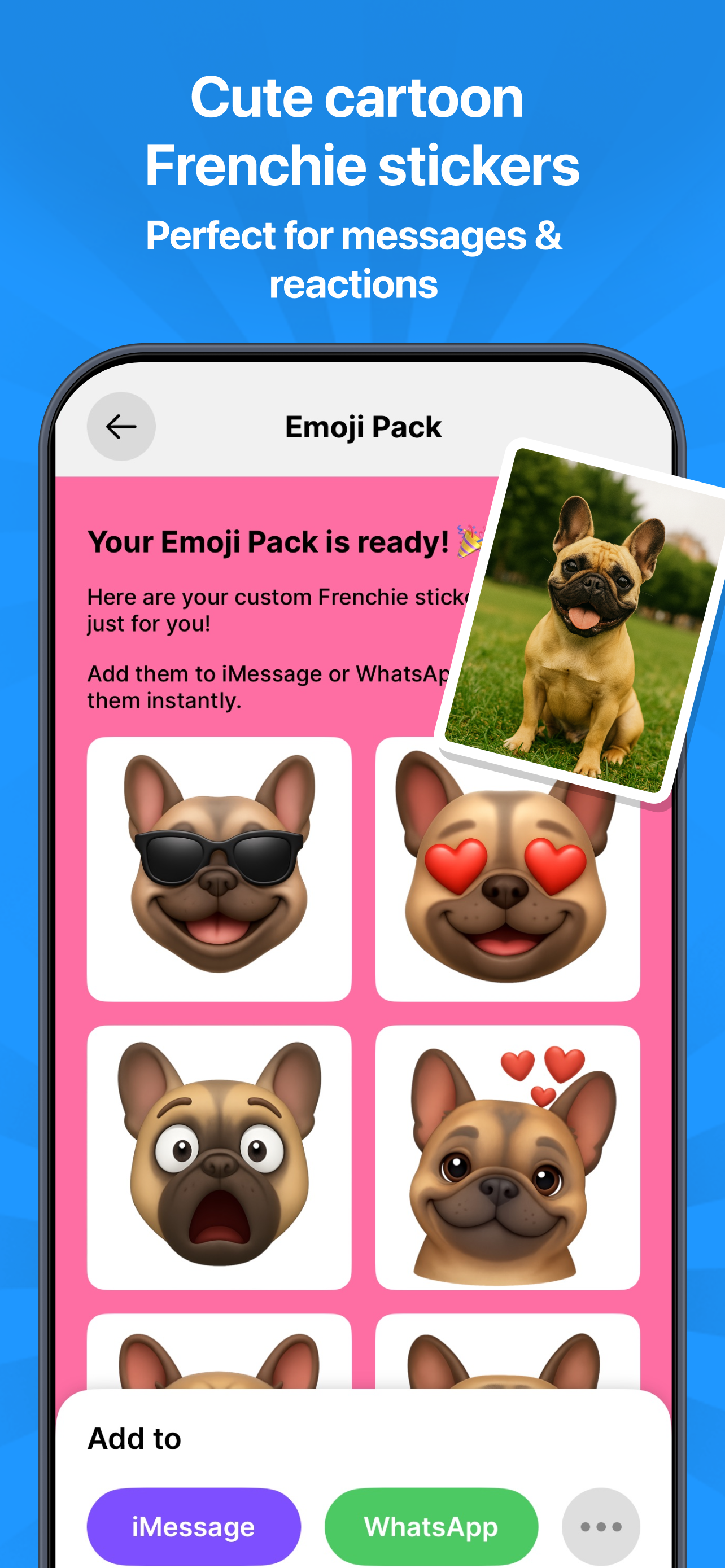 Frenchie Emoji AI Studio screenshot 3